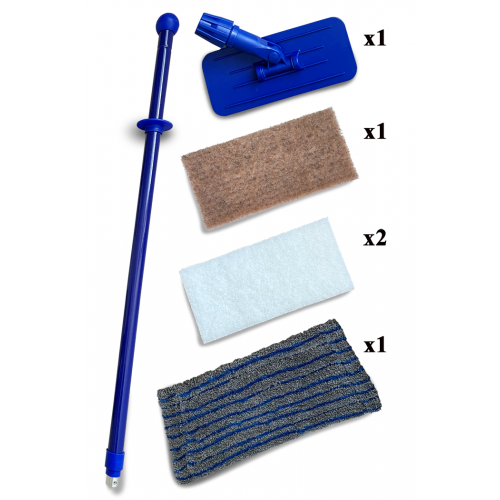 Kit Saving: DC176 Doodlebug lye and oil applicator (doodlebug, its handle, white pad, beige pad and a scrub mop head) (DC)